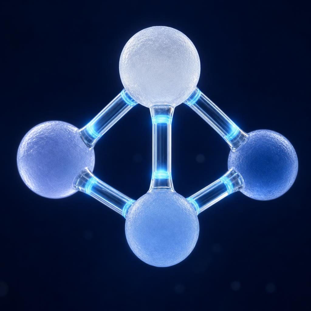 Biotech strategy room with documents and molecular models.