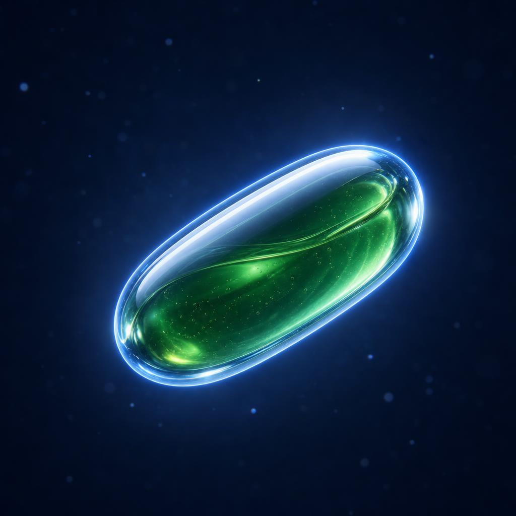 Supplement and peptide formulation scene with bottles and capsules.